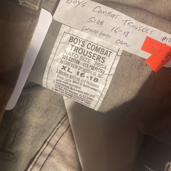 16th 18 boys camouflaged pants new - Picture 2 of 2